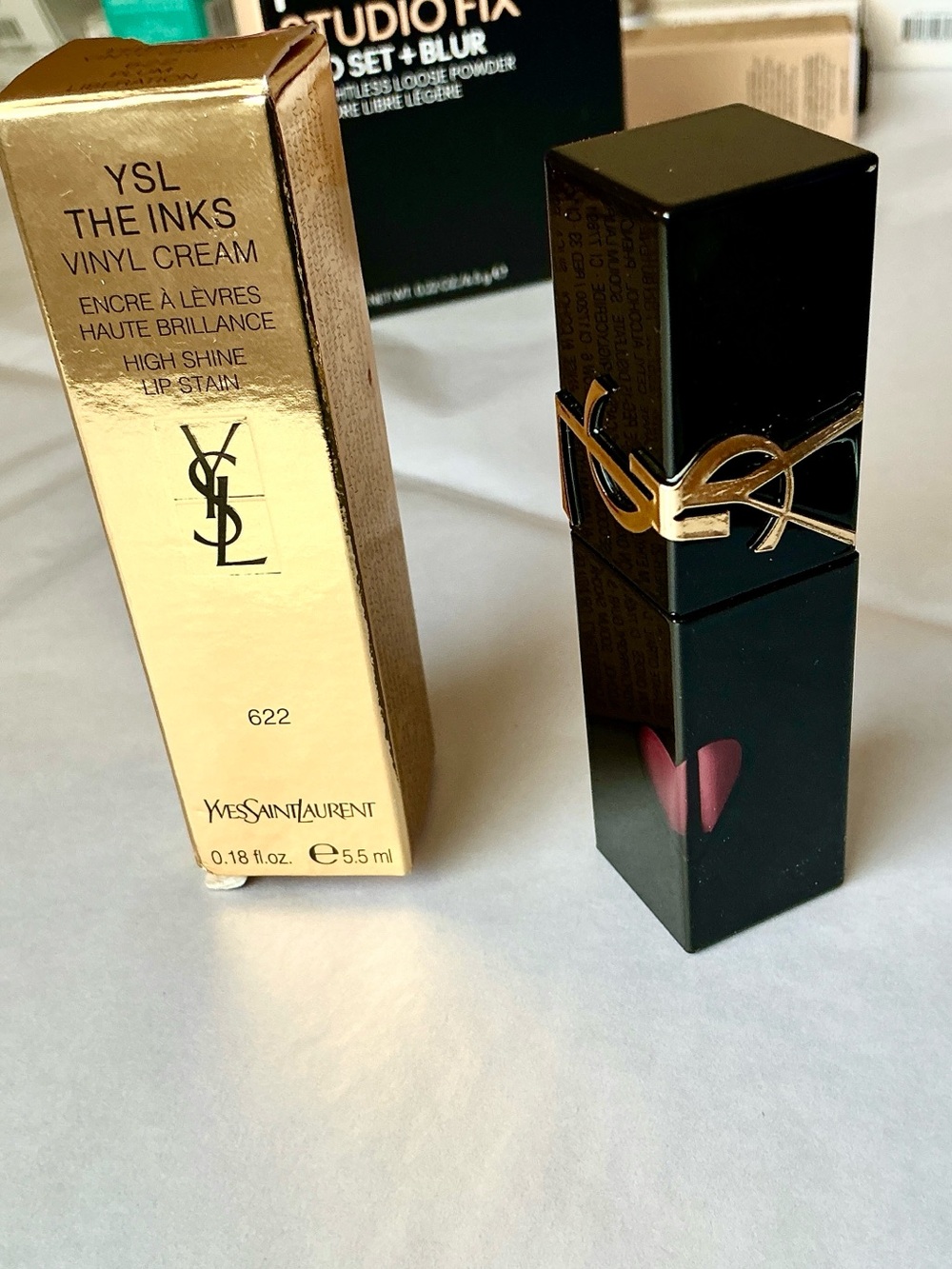 YSL The Inks Vinyl Cream 622 Plum Liberation High Shine Lip Stain NIB